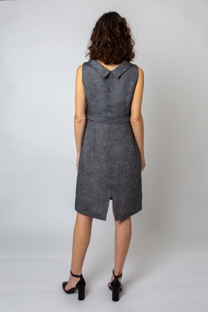 The Divisible Dress in black yarn-dyed hemp - immagine 2